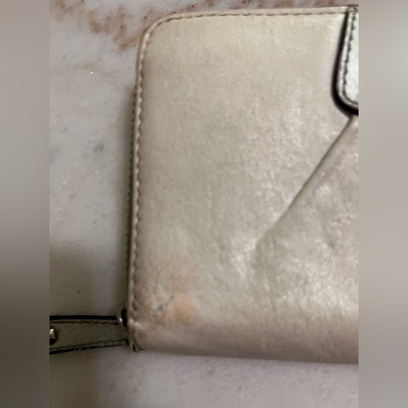 Vintage Coach Ashley White Silver Leather Shoulder Handbag With Matching Wallet - Picture 5 of 11